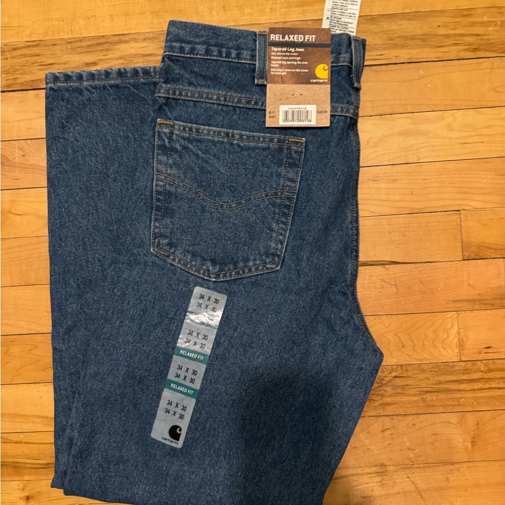 Carhartt Men's Blue Relaxed Fit Jeans
